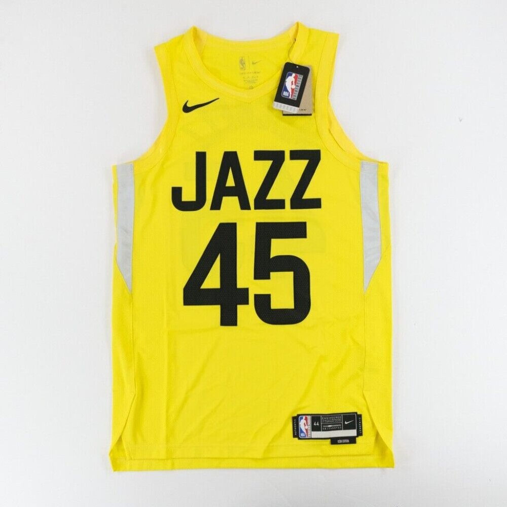 Nike Authentic Icon Jersey Donovan Mitchell Utah Jazz Yellow DV3767-729 Size 44
